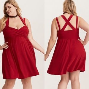 Torrid Crisscross Babydoll Dress 6x